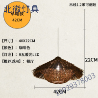 日式仿古饭店竹编藤艺吊灯创意个性复古吧台餐厅茶楼民宿鸟巢灯具