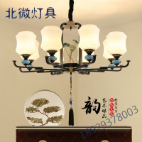 新中式吊灯客厅灯具中国风餐厅吊灯简约现代大气别墅复式楼大吊灯