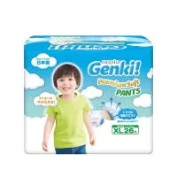 妮飘Nepia Genki进口婴儿内裤型XL码26片超薄男女通用婴儿尿不湿学步裤拉拉裤12-17kg