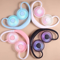 抖音网红韩国懒人挂脖风扇户外旅游风扇学生随身风扇运动USB风扇