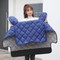 小型电动车挡风被冬季加绒加厚防水电瓶车冬款防风罩四季通用冬天