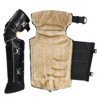 摩托车护膝冬季保暖骑车骑行防寒挡风电动车护腿部套防风装备羊毛