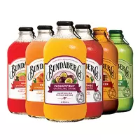 宾得宝(Bundaberg)375ml*6瓶 含气玻璃瓶饮料 澳洲原装进口汽水果汁 网红碳酸饮料
