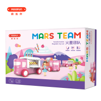 酷彼伴火星团队磁磁性玩具磁力工程车益智拼装火星团队系列-军事款（21PCS）