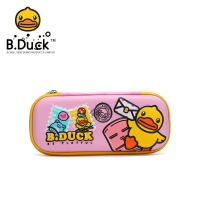 B.DUCK笔盒BD191193B粉色儿童笔袋男女童创意大容量铅笔盒防水防摔文具盒笔盒潮