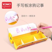 B.DUCK六角笔盒BD191258B橘色文具盒指南针潜水鸭系列中小学生大容量笔袋