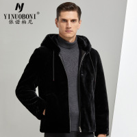 今日发顺丰 高端金貂绒皮草2022冬装新款休闲连帽皮毛一体貂绒外套男士时尚皮草大衣短款貂绒夹克外套男士短款男装