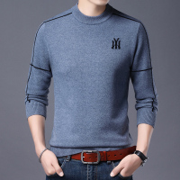 免费试穿 高端100山羊绒加厚冬装毛衣加纯羊绒衫男圆领保暖套头羊毛针织衫休闲潮流男装打底衫EERDS羊绒衫男士打底衫毛衣