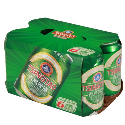 青岛啤酒 (TSINGTAO) 经典（11度）330ml*6罐 组合装国产啤酒