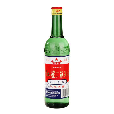 红星 二锅头绿瓶55度白酒 500ml/瓶