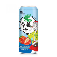 葡口果粒草莓汁饮料490ml