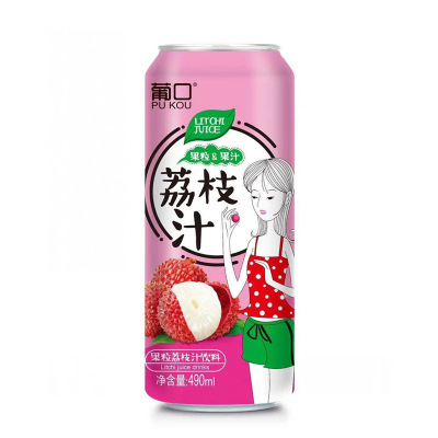 葡口果粒荔枝汁饮料490ml