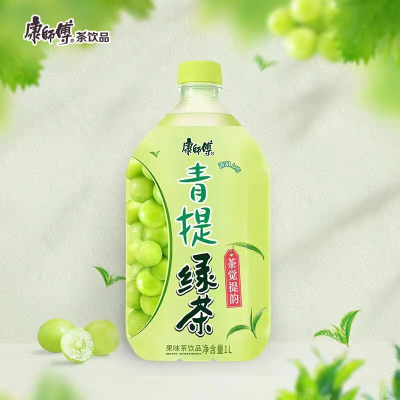 康师傅青提绿茶1L瓶装