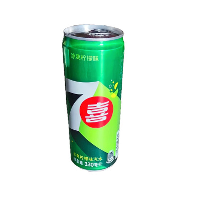 百事可乐七喜柠檬味汽水330ML摩登罐