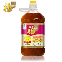 中粮福临门 非转基因 纯香菜压榨籽油5L/桶 风味三级菜籽油 食用油