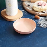 [加深]创意吐骨头小碟子圆盘菜盘家用日式塑料水果糕点垃圾渣盘|北欧粉 [1个体验装]
