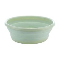 大号折叠盆绿色|可折叠足浴盆便携式家用高深泡脚桶加厚按摩滚轮洗脚高深桶