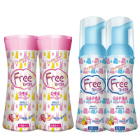 泡沫型l+啫喱型(共四瓶)|护理液啫喱泡沫女性少女妇科私处洗液卫生湿巾组合