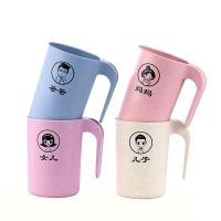 四口之家+儿子女儿 洗漱杯|牙刷杯家用漱口杯刷牙杯子情侣牙刷桶卡通洗漱杯套装女牙桶牙缸