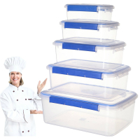 大小号酒店饭店用透明保鲜盒塑料冰箱长方形冰柜收纳盒密封食品盒