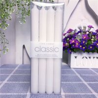 象牙白直杆2.2*25厘米(4支装)|经典欧式蜡烛 无烟无味长杆蜡烛 浪漫婚庆西餐 杆蜡