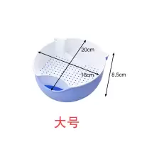 蓝色 加厚瓜子盘|双层创意客厅水果盘糖果盒干果盘塑料磕吃瓜子神器懒人沥水果盘