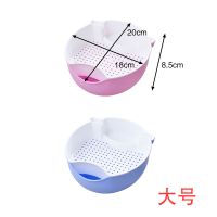 （粉+蓝）两个装 小猪瓜子盘|双层创意客厅水果盘糖果盒干果盘塑料磕吃瓜子神器懒人沥水果盘