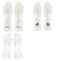 [颜色随机]1双 M[中号]|多功能清洁手套男女洗碗洗菜乳胶手套防水耐用家务洗衣不伤手神器