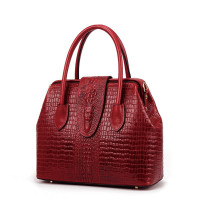 VUNIQSON品牌手提包新款时尚气质真皮女包单肩斜挎包鳄鱼纹女士包包(保养1-5天发货)