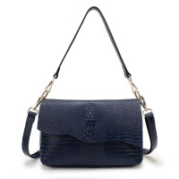 VUNIQSON品牌手提单肩包软皮包包新款女式斜挎包鳄鱼纹女包真皮百搭(保养1-5天发货)