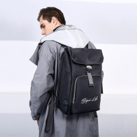 VUNIQSON品牌男士商务双肩包背包休闲旅游出差大容量电脑包时尚 黑色(保养1-5天发货)