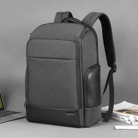 VUNIQSON品牌背包男男士双肩包旅行包时尚电脑包商务大容量书包男 深灰色(保养1-5天发货)