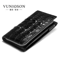 VUNIQSON品牌手包男进口鳄鱼皮长款钱包鳄鱼皮包手抓包钱夹(保养1-5天发货)