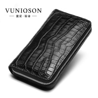 VUNIQSON品牌手包男鳄鱼皮进口鳄鱼皮钱包长款无拼接鳄鱼皮手拿包(保养1-5天发货)