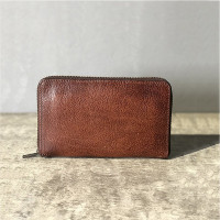 VUNIQSON品牌钱包男长款头层牛皮财布复古真皮票夹多卡位男士手拿包(保养1-5天发货)