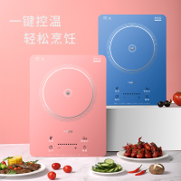 锐椒(reejoy)RJ-2202蓝色电磁炉家用 智能控温火锅炒菜多功能电炉 触摸屏超薄款