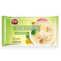 三全玉米蔬菜猪肉玲珑小云吞400g