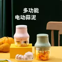 金正(NiNTAUS)捣蒜器电动小型蒜泥手动打蒜蓉捣碎搅碎机拉大蒜蓉机_清新绿250ML