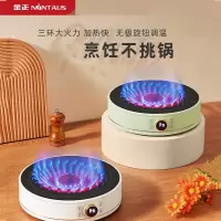 金正(NiNTAUS)电陶炉家用爆炒大功率小型电磁炉一体茶炉煮茶电焰炉圆形_白色