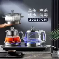 全自动底上水电热烧水壶泡茶台专用保温一体茶桌嵌入式玻璃煮茶器_银色-煮茶-桶装水款
