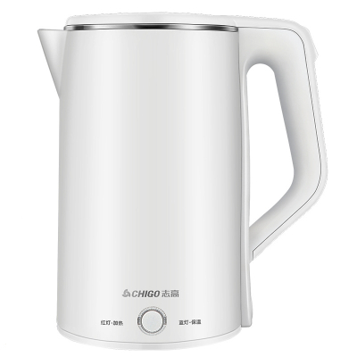 志高(CHIGO)电热烧水壶家用大容量保温煮水壶茶吧机1.8自动断电_白色