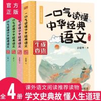 一口气读懂中华经典语文全4册9-10-12岁儿童书籍非注音版文学故事书 初中小学生一二三四五六年级语文课外阅读书书籍