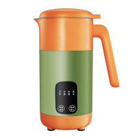 豆浆机家用小型迷你多功能妖怪全自动清洗免煮便携式一人食米糊破壁_橙绿撞色