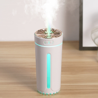 妖怪加湿器家用小型卧室大雾量宿舍学生迷你办公室桌面可爱孕婴便携式usb无线可充电车载空气_插电白1瓶香薰送500ML次氯
