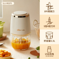 小熊辅食机婴儿料理机搅拌机婴幼儿宝宝辅食专用小型儿童打米糊机_无线款-单杯单刀8叶刀片