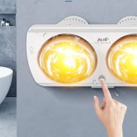 奥克斯(AUX)二灯免打孔浴霸壁挂式灯暖三合一家用卫生间浴室挂墙取暖器
