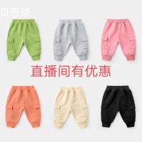 婴儿工装裤春秋薄款男童洋气裤子1-2岁宝宝可爱休闲女童春装长裤