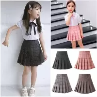 儿童半身裙百褶裙童装2020春夏韩版中大童短裙学院风百搭女童裙子