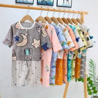 儿童睡衣套装夏季男童女童棉绸婴儿宝宝小孩男孩女孩夏天绵绸童装