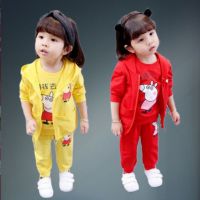 童装女童套装小猪佩奇春秋季秋装2020新款衣服女小童三件套洋气潮